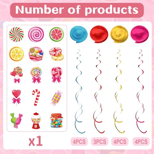 30pcs Candyland Party Decorations