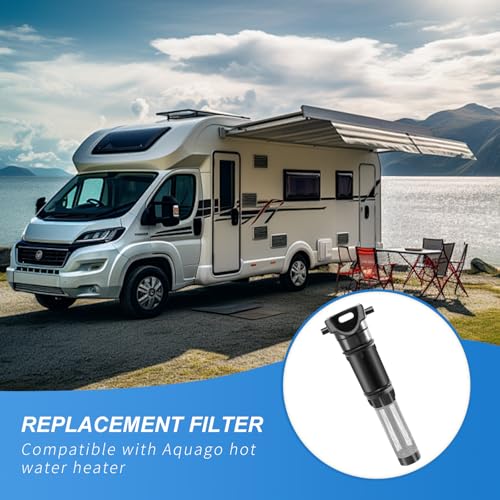 Image of Replacement Filter Compatible with Truma AquaGo,Superior Filtration System Reduces Scale & Sediment with Stainless Steel Mesh, Leak-Proof Seal Ring for RV Hot Water Heater (This Link is Not a Set)