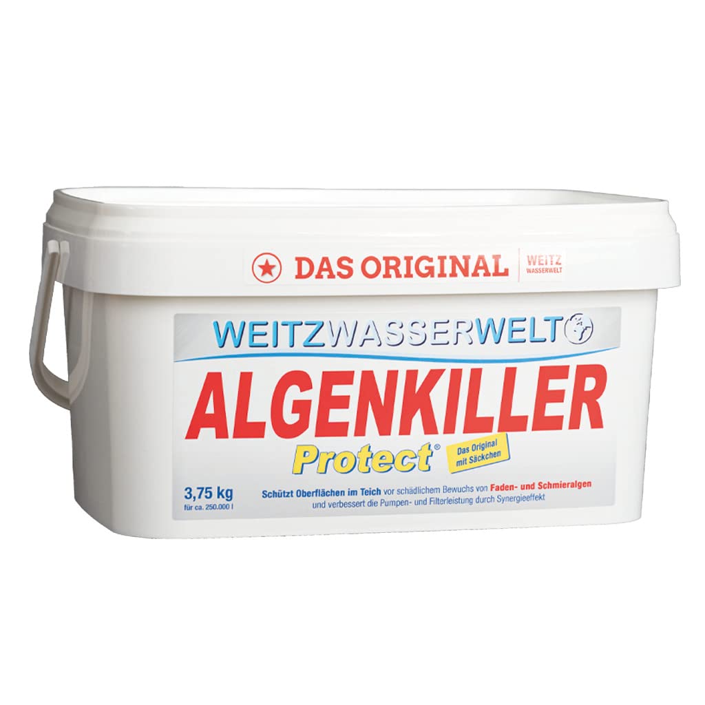 ALGENKILLER Protect® - Wasserpflege für Garten- und Schwimmteiche (3,75 kg - für max. 250.000 Liter)