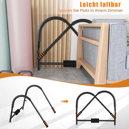 COSTWAY-Bauchtrainer-AB-Trainer-Bauchmuskeltrainer-klappbar-Bauch-Trainingsgeraet-mit-gepolsterter-Kopfstuetze-Sportausruestung-fuer-Zuhause-150kg-belastbar