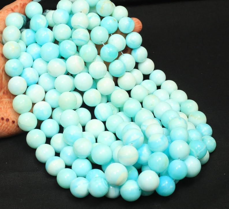 Perles en opale naturelle bleu ombré, le cadeau idéal pour créateurs de bijoux