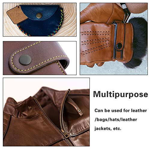 Tlkkue 120 Sets Leather Snap Fasteners Kit, Snap Buttons With Rubber Hammer, 10Mm Metal Snap Buttons Press Studs With 4 Setting Tools, 6 Color Leather Snaps For Clothes, Jackets, Jeans Wears, Bags #TOP6