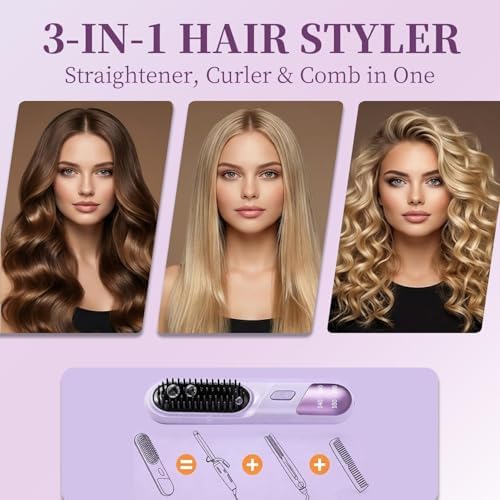 Go Brush Pro Cordless Hair Straightener with Anti-Scalding