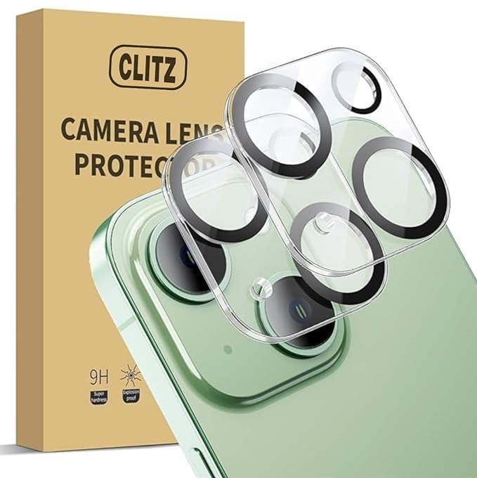 CLITZ 2 PACK Camera Lens Protector for iPhone 15/15 Plus /14/14 plus HD Tempered Glass [Case Friendly & Scratch Resistant], Bubble Free, Easy Installation, Transperent (B0CTG3T3SL) Amazon Price History, Amazon Price Tracker