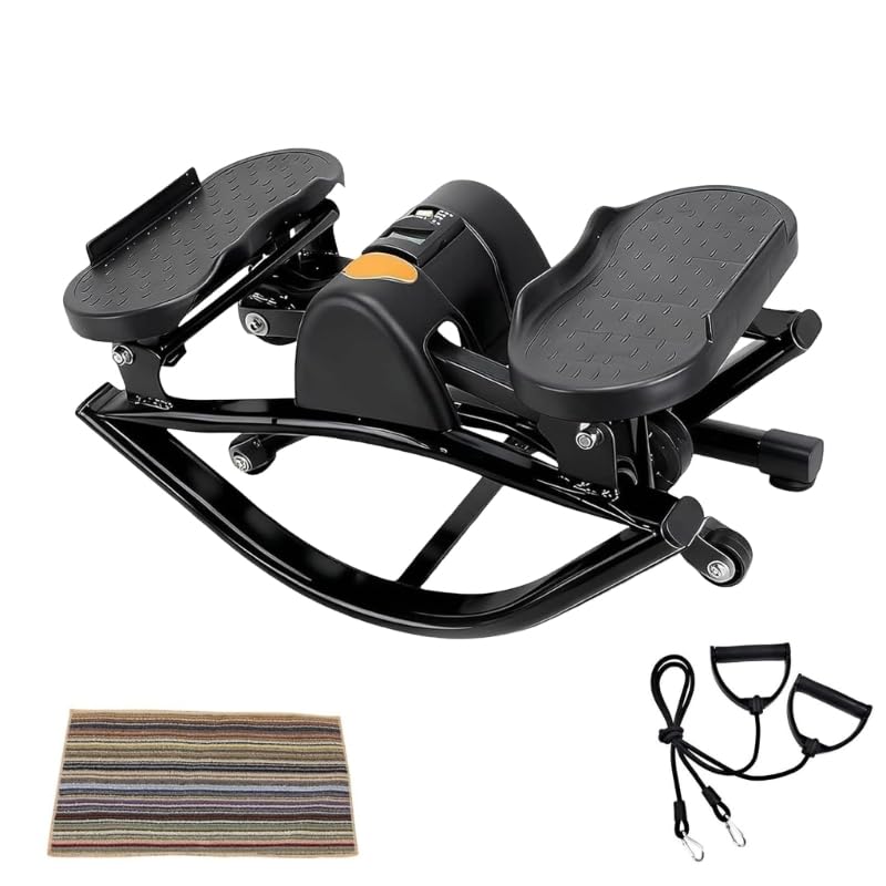 Rock Stepper with Digital Display, Low Impact Full Body Workout Machine for Legs Glutes Core, Compact Space Saving Design, No Assembly Required for Home Apartment Office