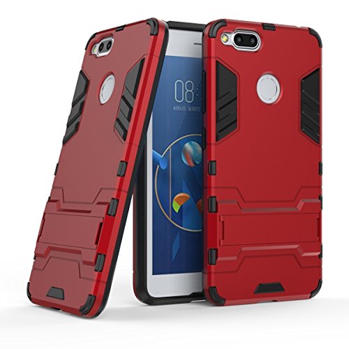 Case for ZTE Nubia Z17 Mini/Nubia Z12 Mini (5.2 inch) 2 in 1 Shockproof with Kickstand Feature Hybrid Dual Layer Armor Defender Protective Cover (Red)