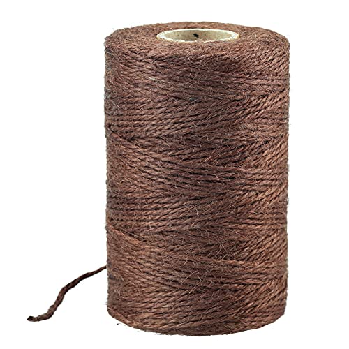 Image of KINGLAKE 328 Feet Natural Jute Twine Best Arts Crafts Gift Twine Christmas Twine Durable Packing String,Coffee