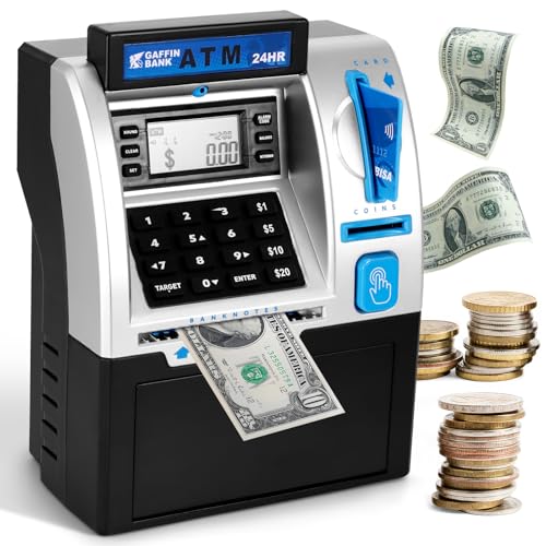 Sannofair ATM Piggy Bank for Real Money β Mini ATM Bank Machine with Card & PIN