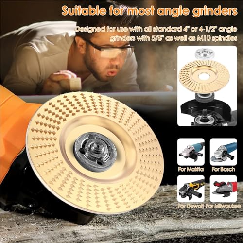 9Pcs Wood Grinding Polishing Wheel Rotary Disc Angle Grinder Wood Carving And Rotary Burr Rasp Set Abrasive Disc Tools