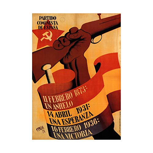 Wee Blue Coo Political Communist Spain Spanish Civil War Gun Picture Wall Art Print