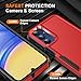 Ezanmull for Samsung Galaxy A15 5G Phone Case, [15 FT Military Grade Drop Protection] [Glass Screen Protector + Camera Lens Protector] Non-Slip Shockproof Case for Samsung Galaxy A15 5G (Red)