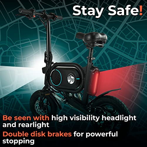 Keystone Peak New 2023 Release Amsterdam Folding Electric Bicycle - 12'' Ebike For Adults And Teenagers - Electric Bike With 350W Motor 36V Lithium - Ion Battery - Throttle & Pedal Assist Modes #TOP6