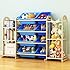 Toy Storage Organizer, Toy Organizers and Storage with Stuffed Animal Storage, Kids Toy Storage Shelf with 3 Shelves 8 Storage Bins, Kids Bookshelf, Toy Holder for Playrooms, Bedrooms, Blue