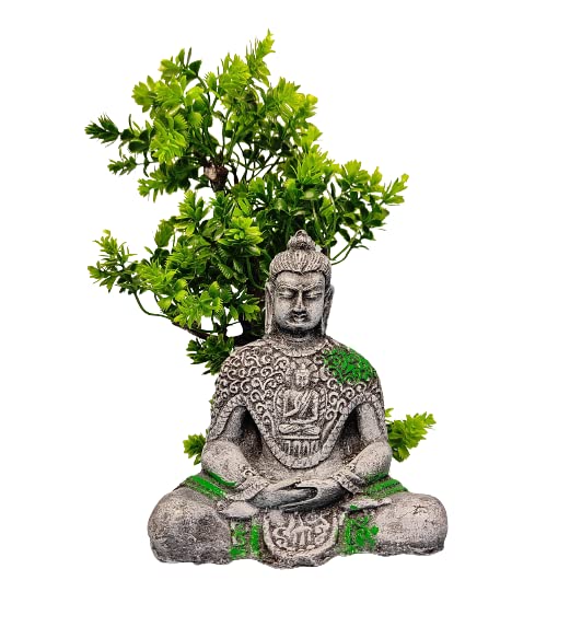 Shirlip Meditating Buddha Statue and Artificial Plant for Aquarium Fish Tank Decoration Combo Pack Ornament and Plant (B0C18W35YC) Amazon Price History, Amazon Price Tracker