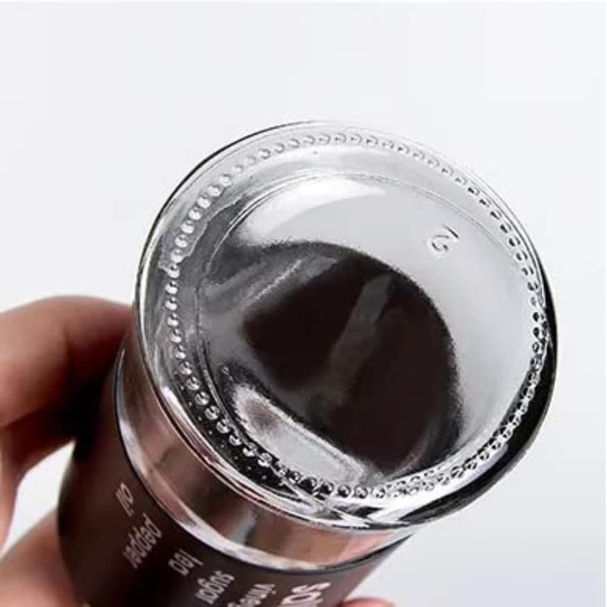 Image of Salt Shaker for Professional Chef - Stainless Steel Salt and Pepper Shaker, Moisture-Proof Holder Seasoning Condiment Set with Glass Bottom Spice Dispenser (Pack of 2, Black)