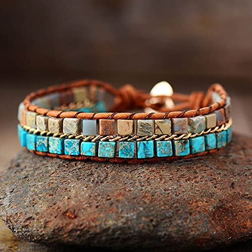 Nieuwe Boho Lederen Wrap Armband Ketting Wevende Verklaring Polsband Manchet Bracelet Sieraden vakantiecadeaus for… - Image 3