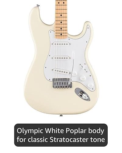 Amazon.com: Fender Standard Stratocaster Electric Guitar - Olympic