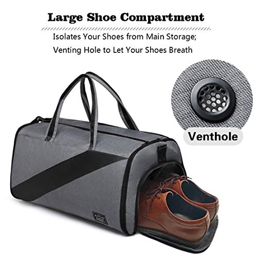 Garment Bag - Convertible Garment Duffel Bag, 2 in 1 Dry and wet separation Suit Garment Bag for Men Women (grey)