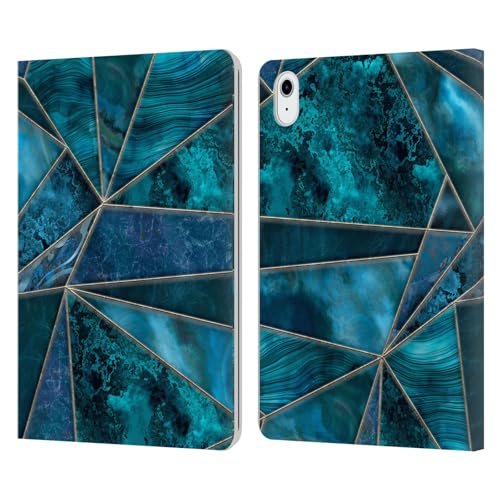 Étui portefeuille iPad Air 11 Head Case Designs en cuir motif vitrail marbre