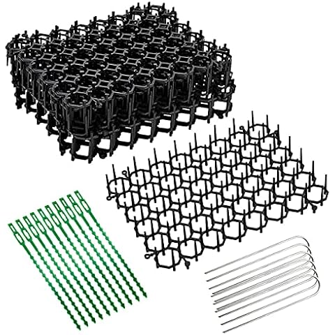 BoloShine 12Pcs Cat Scat Mat with Spikes, Cat Repellent Mat Flat Prickle Strip Dig Stopper Anti Dig Mat Pet Deterrent Mat Anti-Cat Network Digging Stopper for Cat Dog Indoor Outdoor Garden Fence Cover