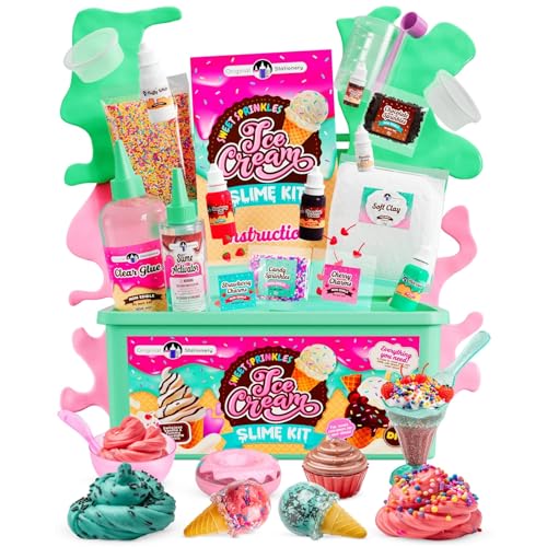 Original Stationery Sweet Sprinkles Ice Cream Slime Kit for Girls Ages 7-12,…