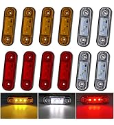 Biqing Feux de position latéraux à LED universels pour camion, remorque, caravane, fourgonnette de récupération