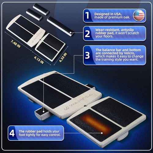 Ankle Foot Strengthener Exerciser for Sprained, Single Leg Balance Board, Posture Corrector, Foot Stretcher for Plantar Fasciitis Relief4