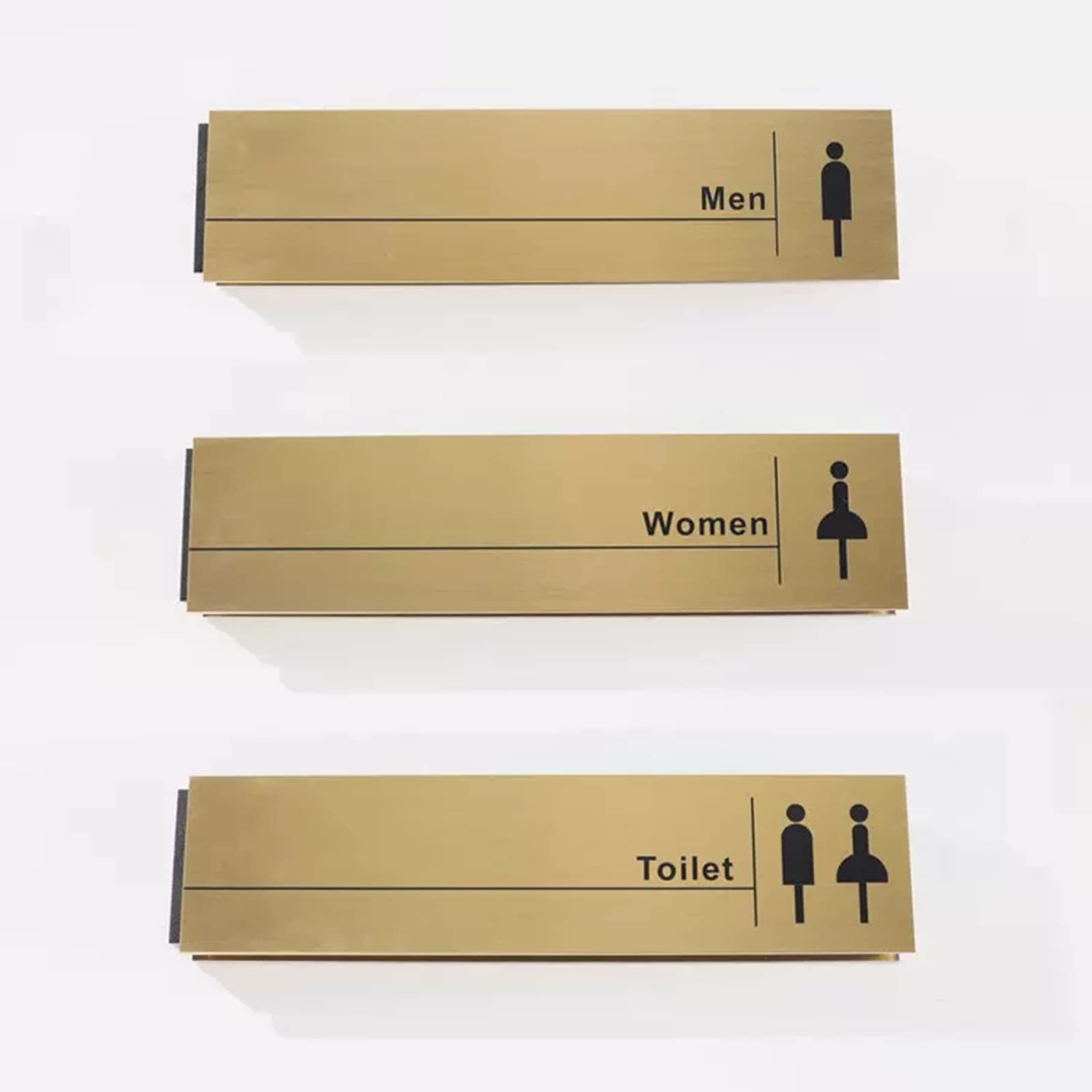 Segnaletica per servizi igienici, Insegna for arredo bagno in alluminio, look retrò, for uffici, aziende e ristoranti, 12,6 * 3 pollici(B)