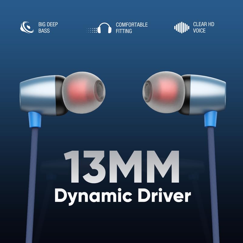 Image of Robotek Surya Plus Neckband Wireless Earphones | 1W Audio Output | Lightweight & Durable ABS Build | Comfortable Neckband Design | Black