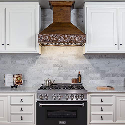 Zline 36" 4.6 Cu. Ft. Dual Fuel Range With Gas Stove And Electric Oven With Color Door Options (Ra36) (Black Matte) #TOP3