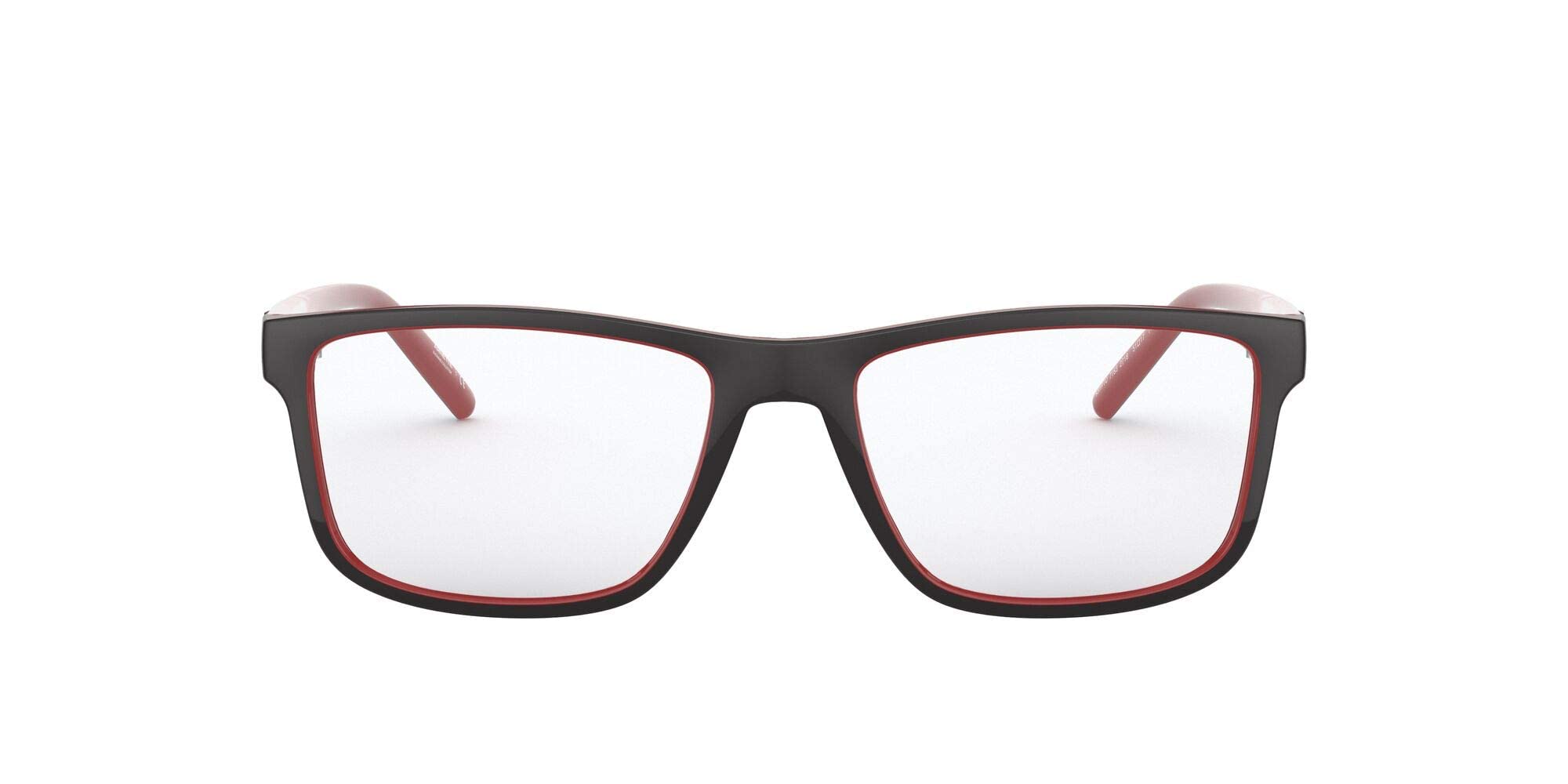 Arnette Men's AN7183 Krypto Square Prescription Eyeglass Frames, Grey On Red/Demo Lens, 51 mm