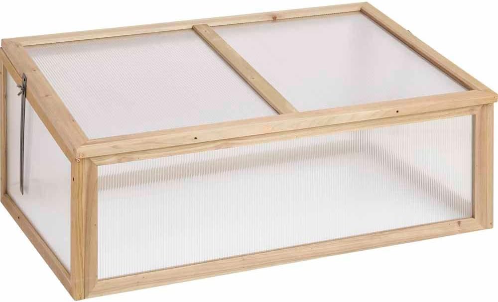 wilko Wooden Cold Frame Greenhouse, easy To assemble, W100 x H40 x D64cm