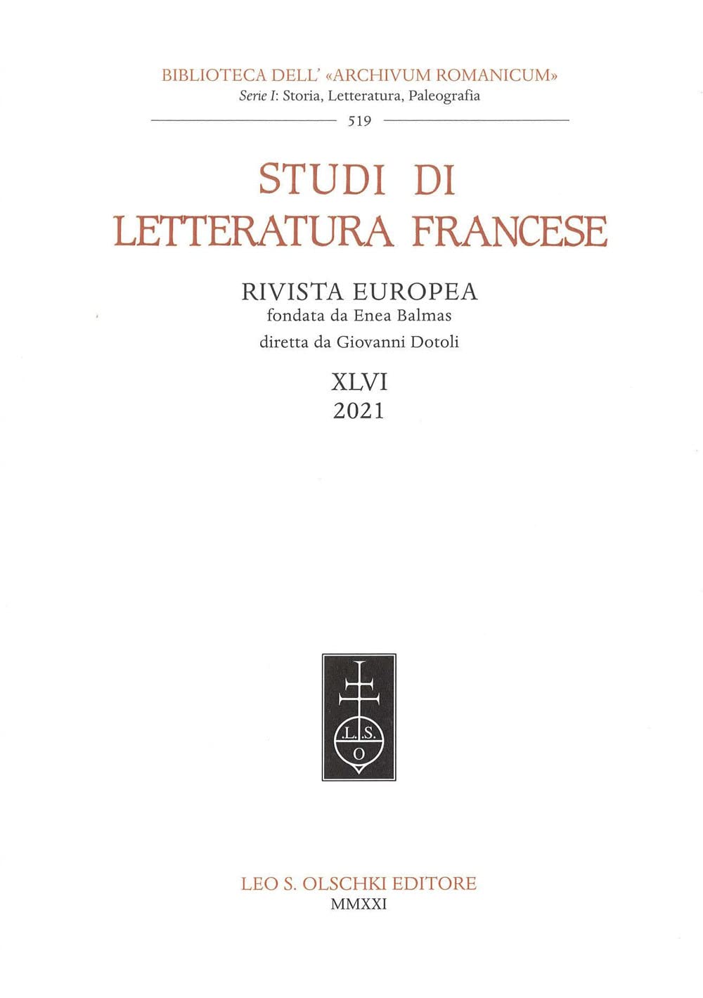 Studi di letteratura francese (2020) (Vol. 46)