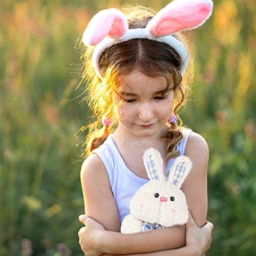 Plush Bunny Toy Stuffed Sitting Animals,Soft Cute White Rabbit Plushies Animals Pillows Toy For Kids Adults Birthday Easter Party Ornament Gift,9.4"/24Cm #TOP5