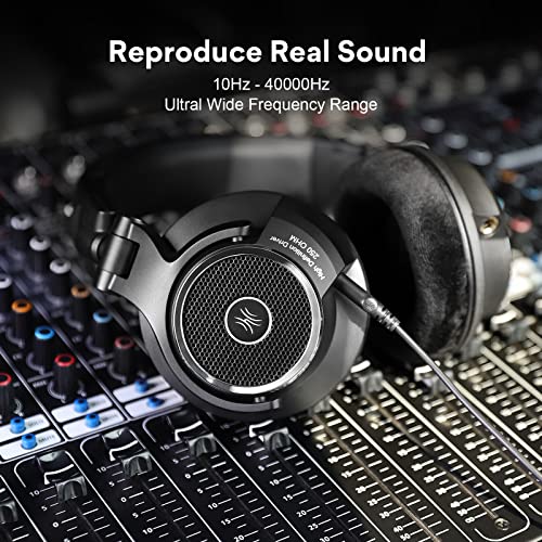 Image of OneOdio Monitor 80 Open Back Headphones- Studio Headphones for Mixing Mastering Editing, Wired Over Ear for Professional Studio Applications, 250 Ohm, Velour Earmuffs, Sound Isolation