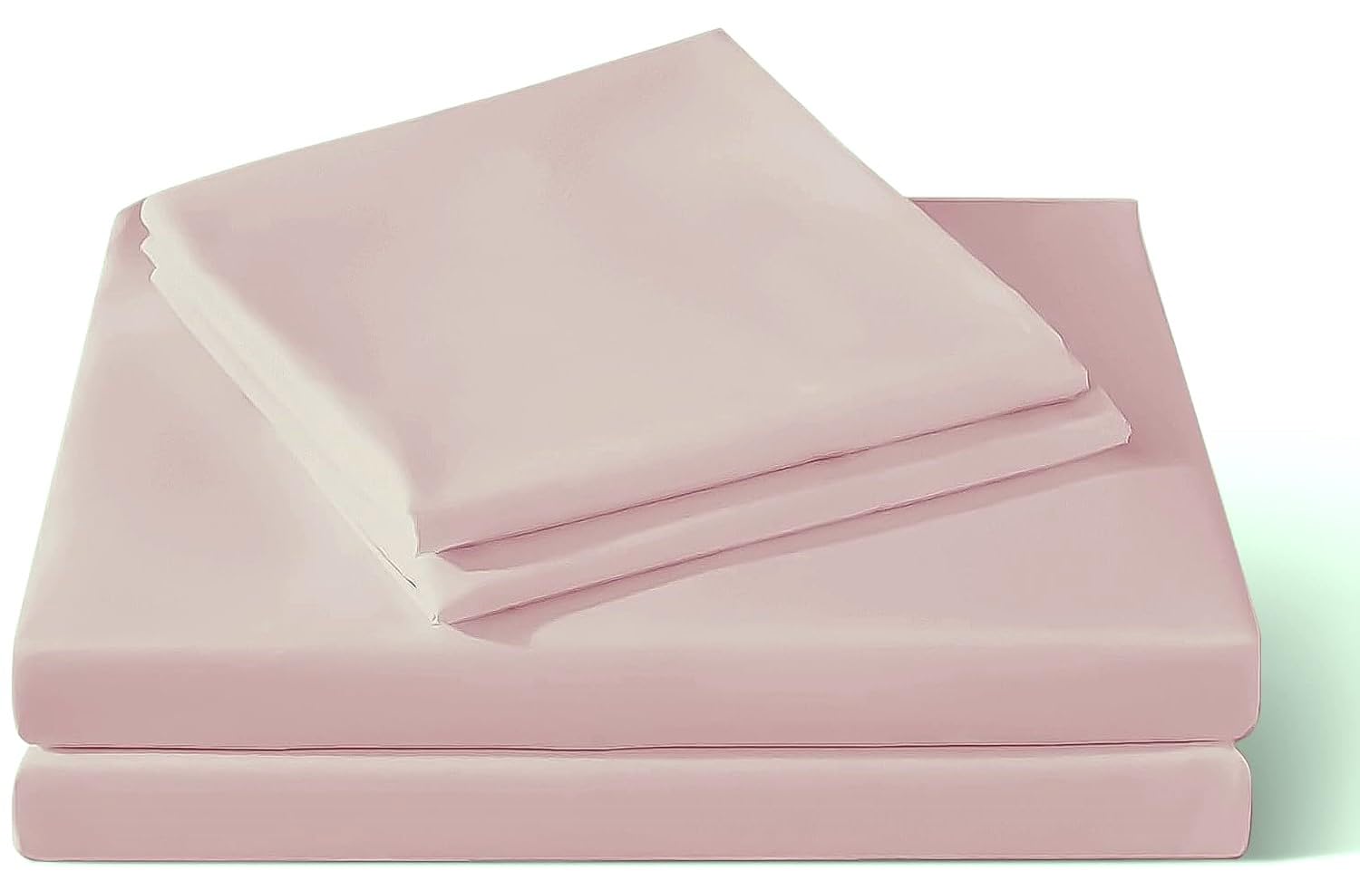 L'Emporio Casa Set Lenzuola Matrimoniali in Puro Cotone Italiano 100%, Tinta Unita, Delicato sulla Pelle (Rosa)