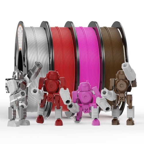 Image of YOOPAI PLA Filament 1.75mm, 250g PLA+ & Silk Bundle, 4 Rolls