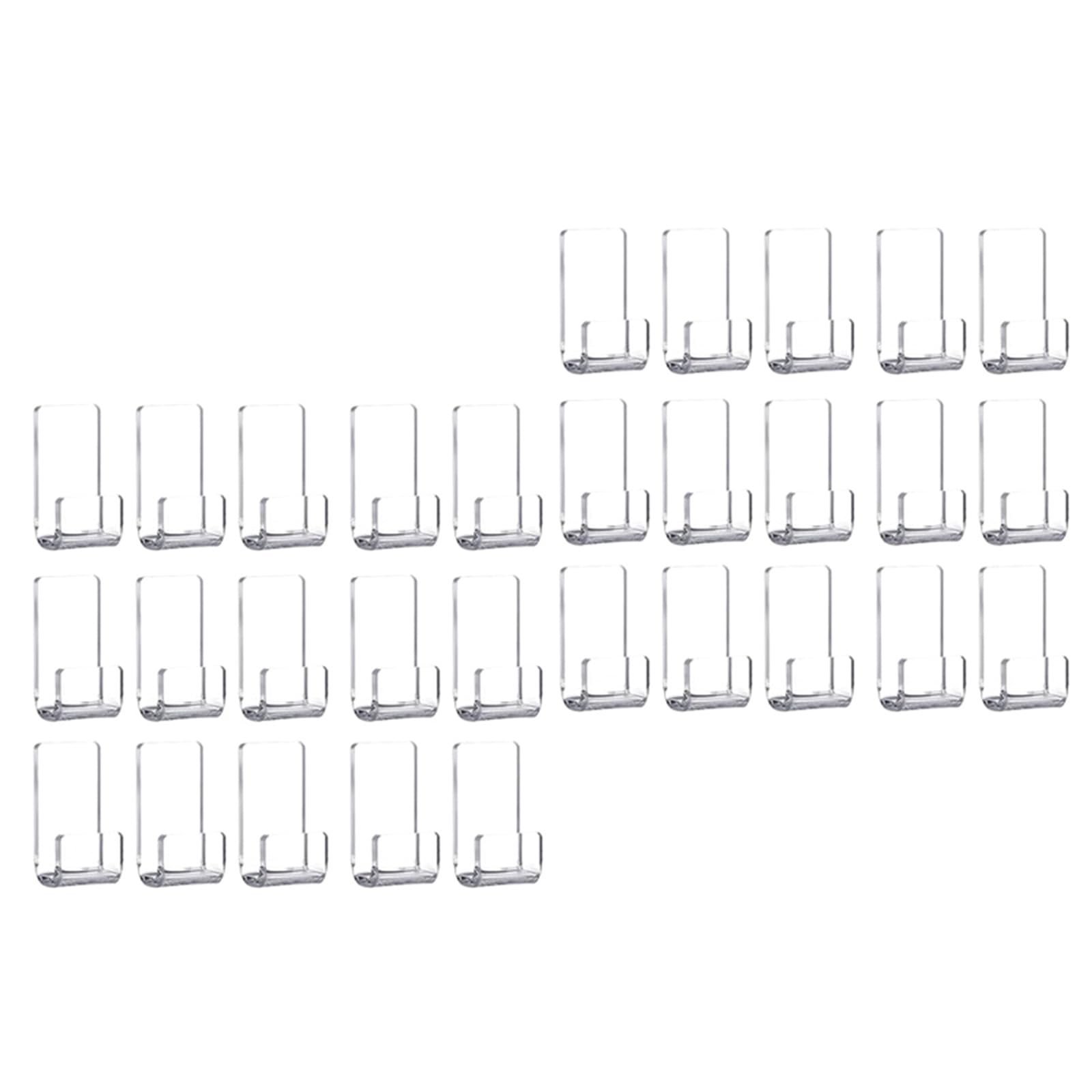 YWLUUOO 30Pcs Clear Acrylic Wall Decors Racks for Record Adhesive Album Covers Display Holders Floating Shelves Home Decoration Wall Mount Display Rack