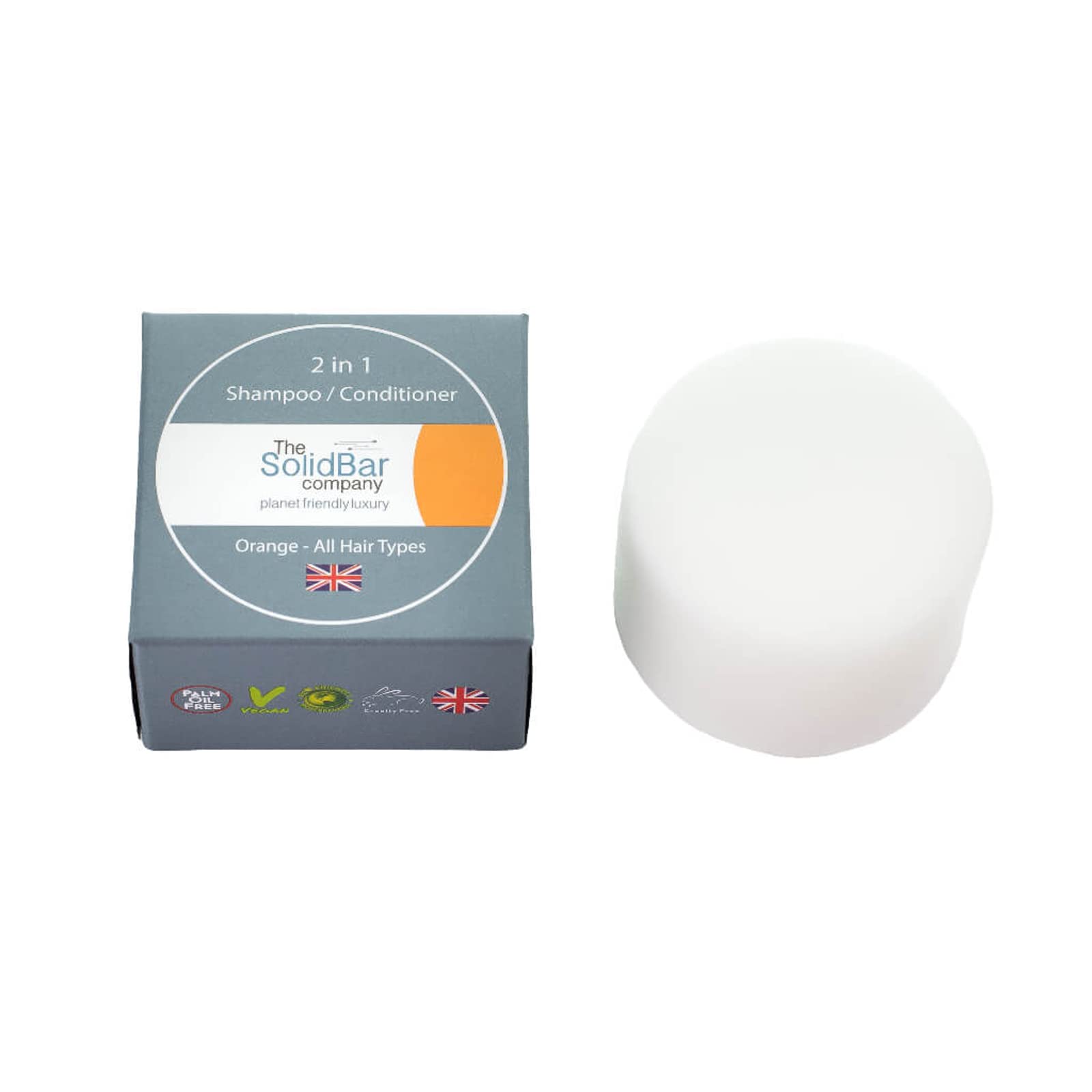 The Solid Bar CompanyAward Winning 2 in 1 Shampoo & Conditioner Bar - Orange - For All Hair Types