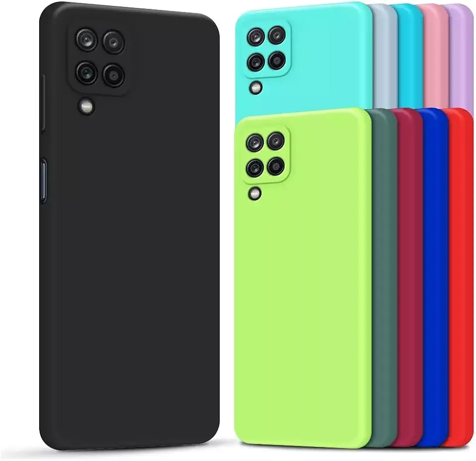 Capa Capinha Compatível Com Galaxy A12 Silicone Aveludado (PRETO)