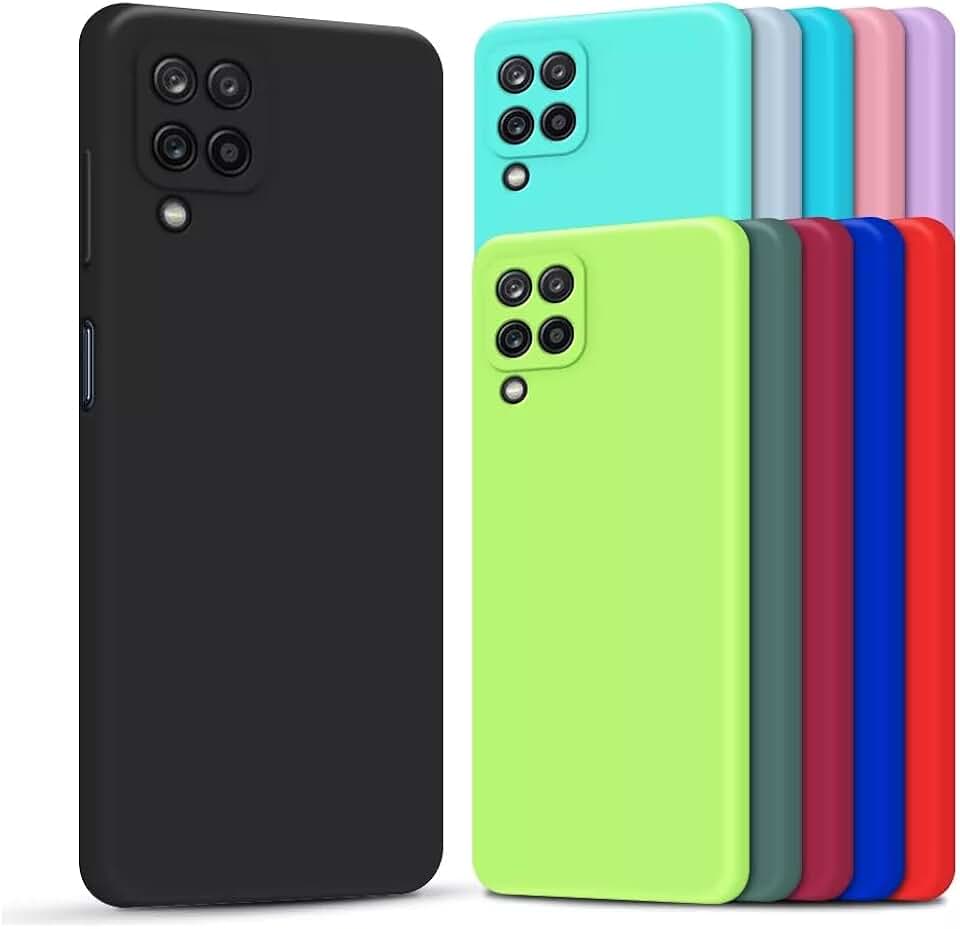 Capa Capinha Compatível Com Galaxy A12 Silicone Aveludado (PRETO)