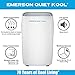 Emerson Quiet Kool 7,900 BTU Portable Air Conditioner, For Rooms up to 550 Sq. Ft., with 4,100 BTU Supplemental Heating, Remote Control, and 24H-Timer