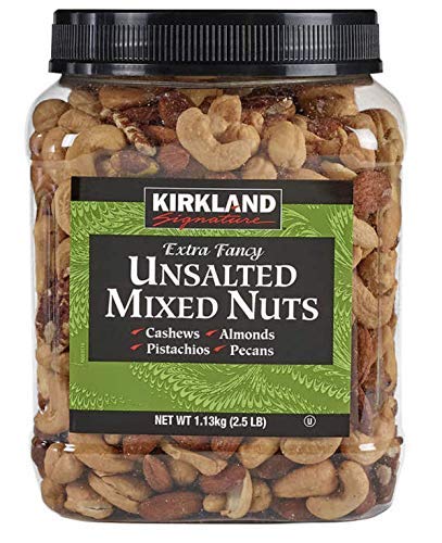 Kirkland Signature Extra Fancy - Nueces mixtas sin sal de 2.5 libras, juego de 4