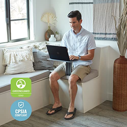 Image of ECR4Kids The Surf Portable Lap Desk, Flexible Seating, Grey