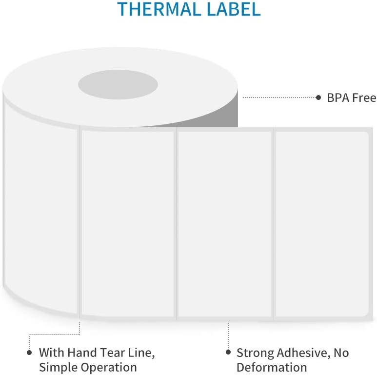Essential 4"X2" Direct Thermal Barcode Labels, Shipping Labels, 750 Labels of Roll, Compatible with Zebra Printers (1 Roll-750 Labels) - Image 3
