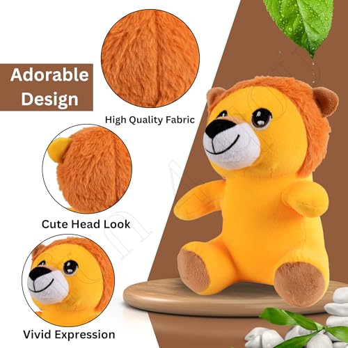 Image of Fun4you Lion Plush Toy - Soft Stuffed Animal for Kids, Adorable Lion Stuffed Toy, Cuddly and Lightweight, Perfect for Gifting, Baby Boys & Girls (Yellow, 25 cm)