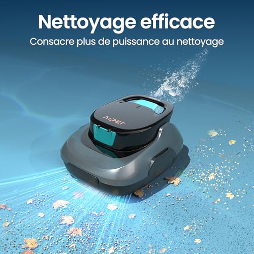 AIPER Scuba SE Robot Piscine, Aspirateur Piscine sans Fil, Autonomie de 90 Minutes, Nettoyage Automatique avec Fonction Auto-Stationnement, Nettoyeur Léger Idéal pour Piscines Hors-Sol – vue 2