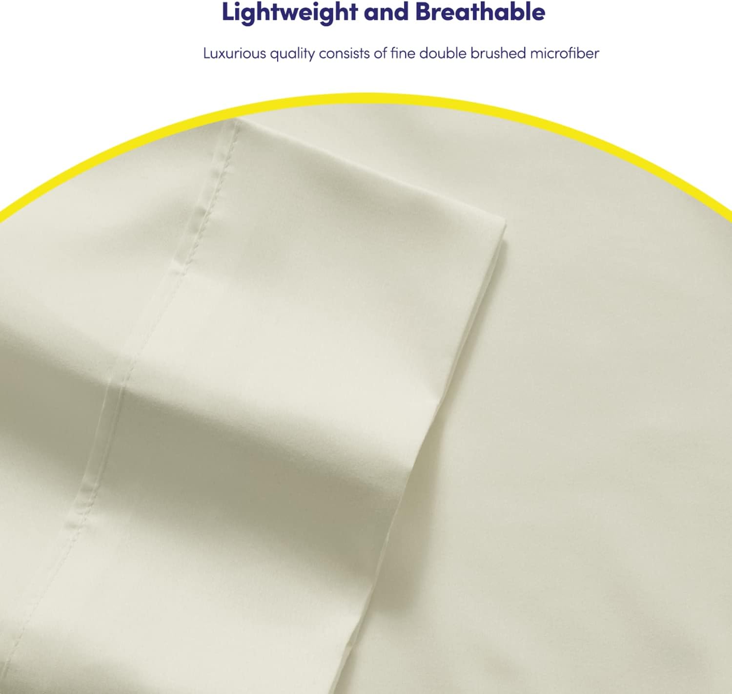 Ivory Twin Size Ultra Soft Microfiber Sheet Set