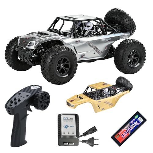 FullfunRC Octane 1/10 Scale 4WD Brushless High-Speed RC Cars for Adults, 55+ KM/H RTR Remote Control Car, Off-Road Electric Sand Buggy for Desert/Rock Crawling - Ready to Run