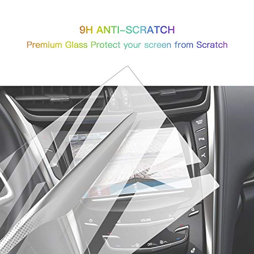 Sktu Screen Protector Foils For 2015-2019 Cadillac Cts Cue Infotainment Interface 8In Navigation Display Tempered Glass 9H Hardness Anti Glare & Scratch Hd Clear Lcd Gps Touch Screen Protective Film #TOP3